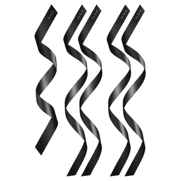Set de 5 bandeaux satinés noirs chevilles poignets et yeux 